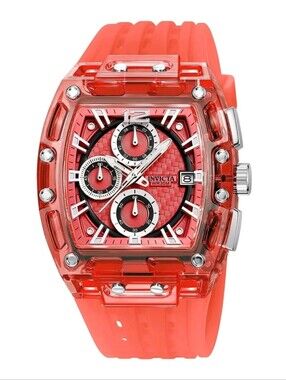 NEW ⌚️ Invicta S1 Rally Men's Allogrip Watch - 42mm, Red 70142 Chronograph
